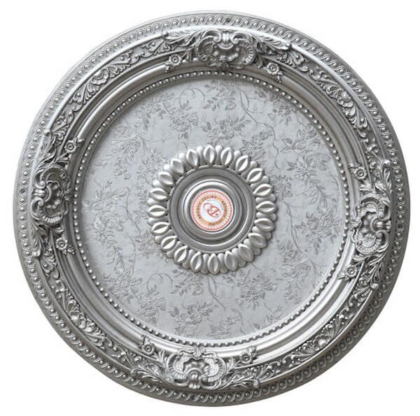 Ceiling medallions silver Round Chandelier antique architectural details easy installation